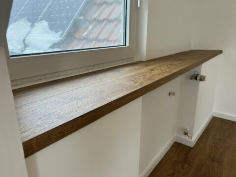 Holzfensterbank passend zum Holzboden